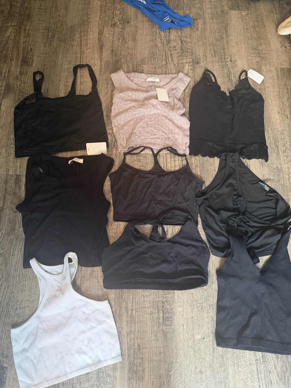 Mixed Women's Tank & Crop Top Bundle - Black, White, Heather Pink
